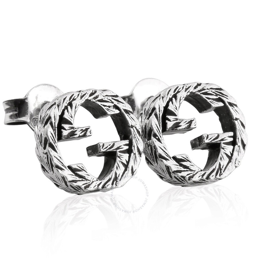 Gucci Engraved Interlocking G Earrings